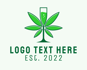 Cannabidiol - Organic Marijuana Champagne logo design