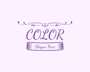 Purple Feminine Text Logo