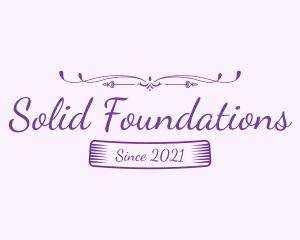 Beauty Shop - Purple Feminine Text logo design