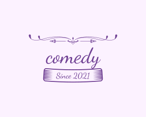 Apparel - Purple Feminine Text logo design