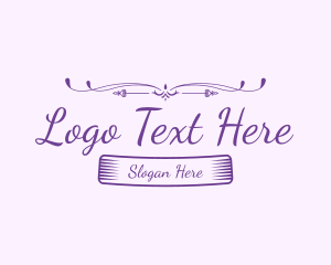 Purple Feminine Text Logo