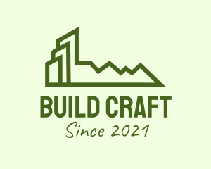 Green Building Tower logo design