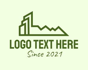 Land Developer - Green Building Tower logo design