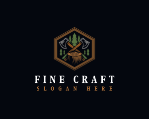 Lumberjack Forest Axe logo design