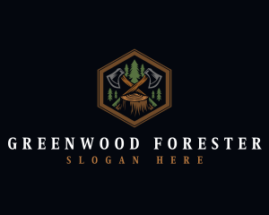 Lumberjack Forest Axe logo design