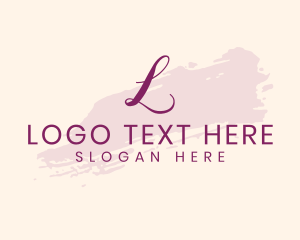 Lifestyle - Feminine Watercolor Beauty logo design