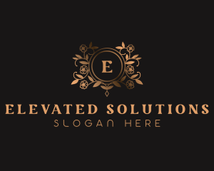 High End Floral Wedding Decor logo design