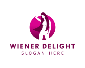 Sexy Nude Woman  logo design