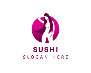 Sexy Nude Woman  logo design