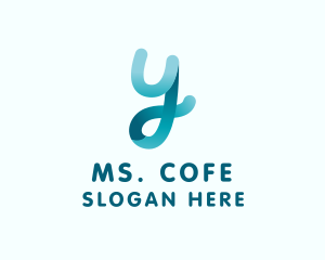 Cursive Ribbon Script Loop logo design