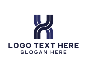 Driving Lesson - Transportation Planning Letter X logo design