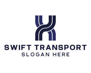 Transportation - Transportation Planning Letter X logo design