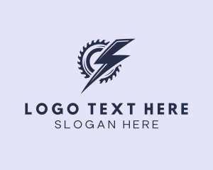Logger - Electric Saw Blade Carpentry logo design