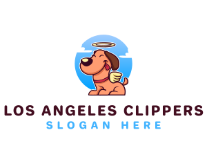 Cute Angel Dog logo design