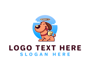 Vet - Cute Angel Dog logo design