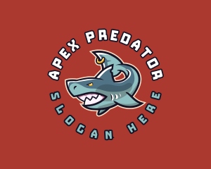 Predator - Angry Shark Predator logo design