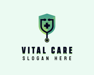 Stethoscope Medical Health logo design