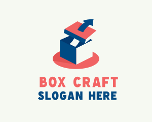 Packaging - Open Box Arrow logo design