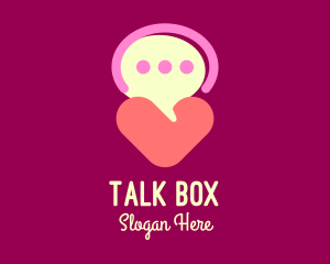 Networking - Heart Speech Bubble logo design