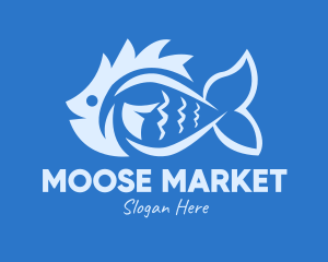 Blue Fish Market logo design