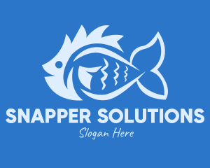 Snapper - Blue Fish Market logo design