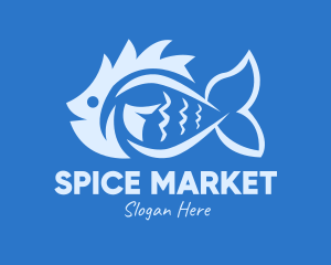 Blue Fish Market logo design