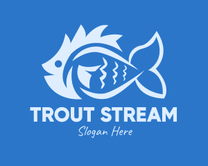 Trout - Blue Fish Market logo design