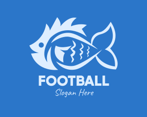 Aqua Farm - Blue Fish Market logo design