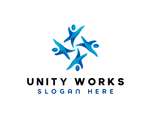 People Social Unity logo design