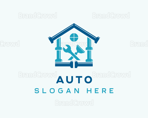 House Plumbing Tools Logo