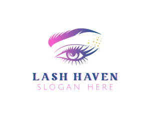 Eyelash Makeup Cosmetics logo design