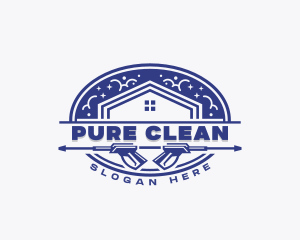 Clean Sanitation Pressure Washer logo design