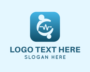 Heartbeat - Lifeline Medical App logo design
