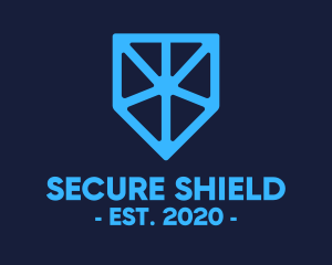Guard - Blue Tech Shield logo design