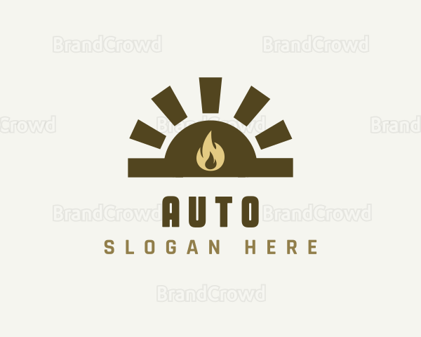 Brick Fireplace Oven Logo