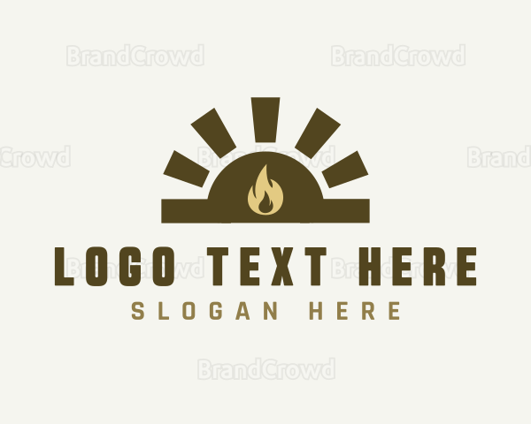 Brick Fireplace Oven Logo