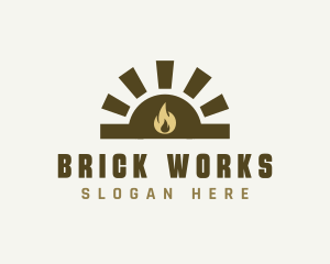 Brick - Brick Fireplace Oven logo design