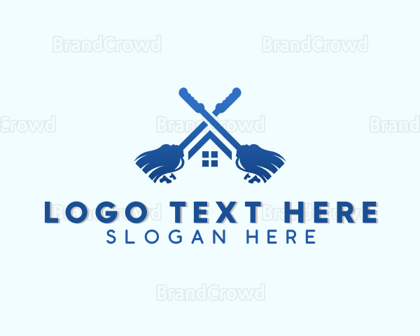 Housekeeper Cleaning Mop Logo