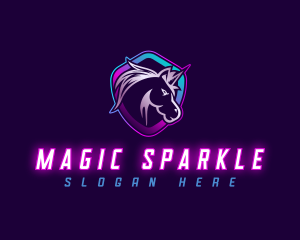 Unicorn - Unicorn Gaming Shield logo design