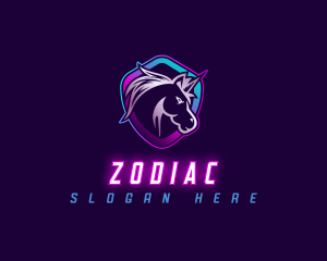 Unicorn - Unicorn Gaming Shield logo design