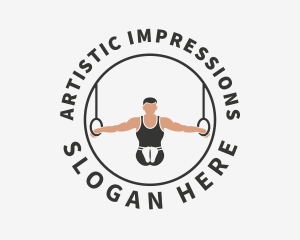 Exhibition - Gymnast Gymnastic Athlete logo design