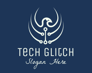 Eagle Tech Circuit  logo design