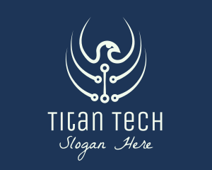 Eagle Tech Circuit  logo design