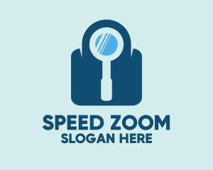 Zoom - Magnifying Glass Padlock logo design