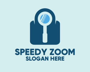 Zoom - Magnifying Glass Padlock logo design