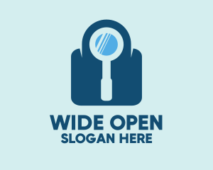 Open - Magnifying Glass Padlock logo design