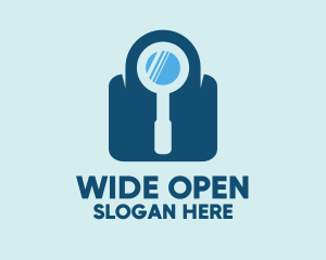 Magnifying Glass Padlock logo design