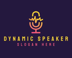 Speaker - Microphone Broadcast Studio logo design