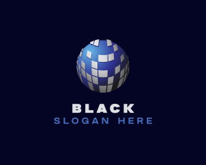 Finance Consulting - 3D Metallic Hologram Ball logo design