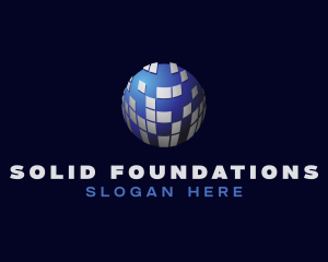 Media - 3D Metallic Hologram Ball logo design